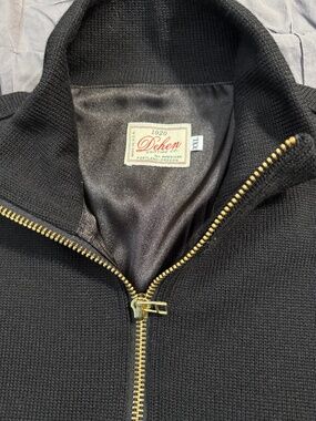 DEHEN 1920, Full-Throttle Moto-Sweater - Black, mint, worn once-sold out XXL